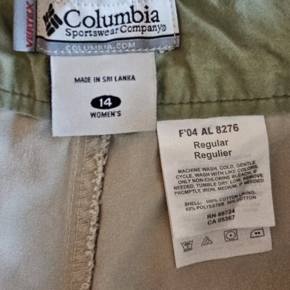 Columbia women's vertex sports pants size 14. Beige Chino Strait Outdoor.camping - Picture 3 of 8